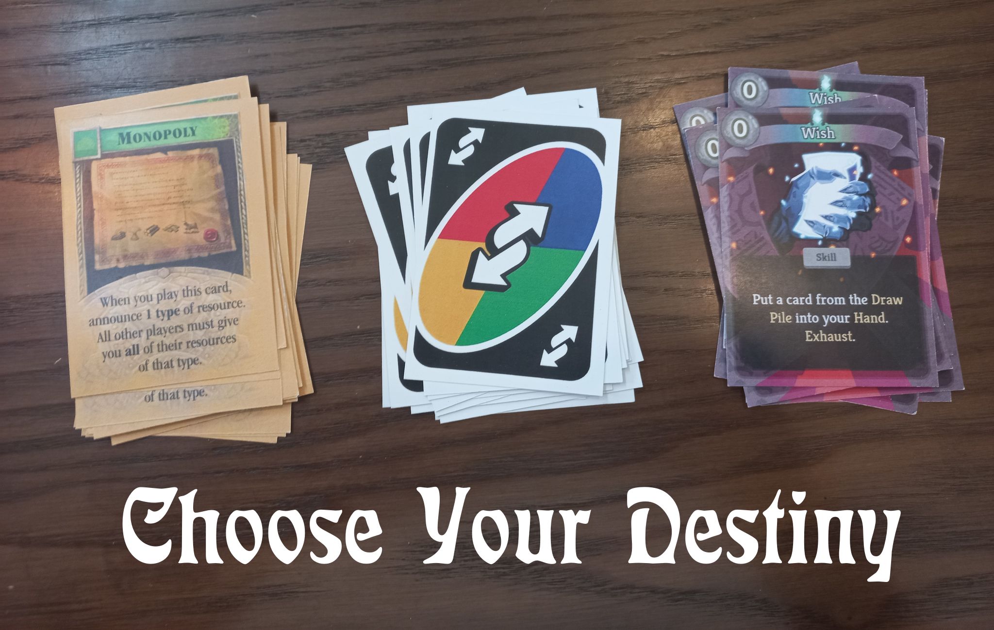 Choose one of three cards
