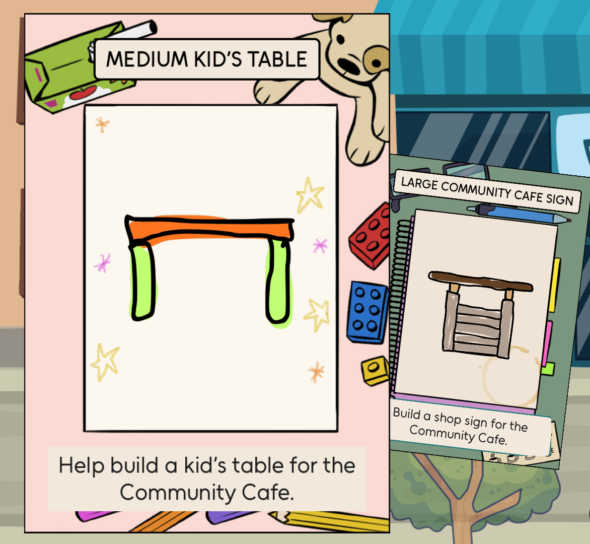 Build a kid's table for Ari